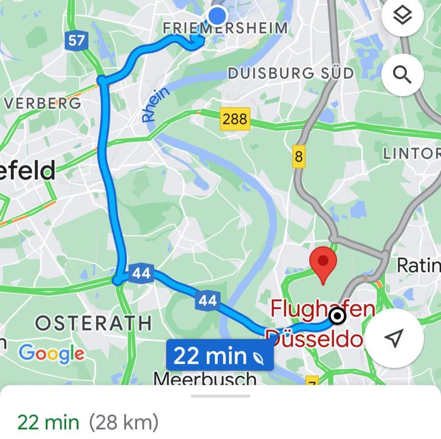2 Rooms, Free Parking, 25 Min To Duesseldorf, 150 Mbps Wlan Duisburg Exteriör bild